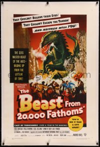 1a0092 BEAST FROM 20,000 FATHOMS linen 1sh 1953 Ray Bradbury, the sea's master-beast of the ages!
