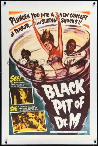 1a0094 BLACK PIT OF DR. M linen 1sh 1961 plunges you into a new concept of terror and sudden shocks!