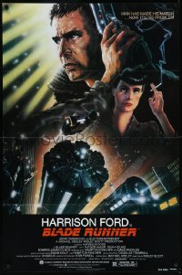 1a1078 BLADE RUNNER NSS style 1sh 1982 Ridley Scott sci-fi classic, art of Harrison Ford by Alvin!
