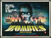 1a2184 DAWN OF THE DEAD British quad 1980 Romero's Zombies, no more room in HELL, Chantrell art!