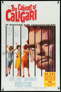 1a1092 CABINET OF CALIGARI 1sh 1962 written by Robert Bloch, it shocks the unshockables!