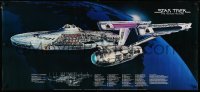 1a0413 STAR TREK 22x48 commercial poster 1979 David Kimble artwork schematic of Enterprise!