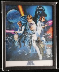 1a0466 STAR WARS framed lenticular 9x11 English commercial poster 2000s Chantrell art, ultra rare!