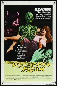 1a1123 CREEPING FLESH 1sh 1972 Christopher Lee, Peter Cushing, cool art of skeleton holding girl!