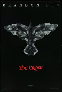 1a2457 CROW teaser 1sh 1994 Brandon Lee's final movie, cool eyes in bird artwork!