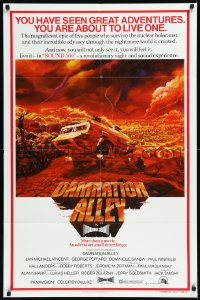1a1130 DAMNATION ALLEY 1sh 1977 Jan-Michael Vincent, cool different post-apocalyptic artwork!