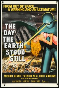 1a2310 DAY THE EARTH STOOD STILL S2 poster 2001 classic sci-fi art of Gort with Patricia Neal!
