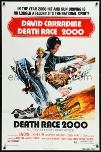 1a1145 DEATH RACE 2000 1sh 1975 hit & run driving is no longer a felony, it's a national sport!