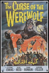 1a2263 CURSE OF THE WEREWOLF Egyptian poster R2010s Hammer, art of Reed holding victim by Smith!