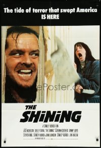 1a1345 SHINING English 1sh 1980 King & Stanley Kubrick horror masterpiece, crazy Jack Nicholson!