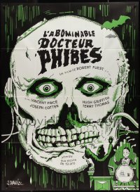 1a0264 ABOMINABLE DR. PHIBES French 1p 1973 Vincent Price, completely different horror art by David!