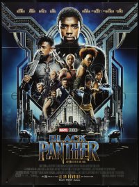 1a0270 BLACK PANTHER advance French 1p 2018 Chadwick Boseman in the title role as T'Challa + cast!