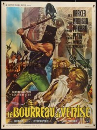 1a0273 BLOOD OF THE EXECUTIONER French 1p 1963 Casaro art of hooded executioner, Il boia di Venezia!
