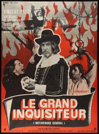 1a0279 CONQUEROR WORM French 1p 1968 Edgar Allan Poe, Vincent Price, different horror art!