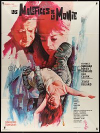 1a0283 CURSE OF THE MUMMY'S TOMB French 1p 1965 different Ghirardi art of monster carrying girl!