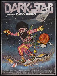 1a0286 DARK STAR French 1p 1980 John Carpenter & Dan O'Bannon, different Lynch Guillotin art!