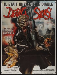 1a0289 DEVIL STORY French 1p 1985 Bernard Launois, wild horror art of Nazi monster w/shotgun!