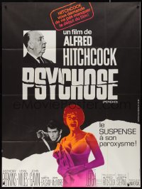 1a0373 PSYCHO French 1p R1969 sexy Janet Leigh, Anthony Perkins, Alfred Hitchcock classic!