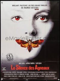 1a0385 SILENCE OF THE LAMBS French 1p 1990 great image of Jodie Foster with moth over mouth!