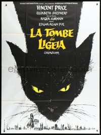 1a0396 TOMB OF LIGEIA French 1p 1968 Price, Roger Corman, Edgar Allan Poe, cool cat art, ultra rare!