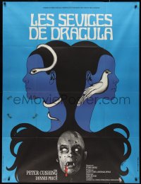 1a0399 TWINS OF EVIL French 1p 1972 cool completely different Bacha art of female vampires!
