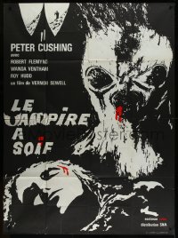 1a0403 VAMPIRE-BEAST CRAVES BLOOD French 1p 1967 Peter Cushing, cool different art, ultra rare!