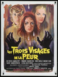 1a2401 BLACK SABBATH French 24x32 1965 Karloff in Mario Bava's I Tre volti Della Paura, Grinsson!