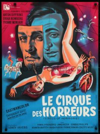 1a2403 CIRCUS OF HORRORS French 23x31 1961 different Allard art of sexy trapeze girl hanging by neck