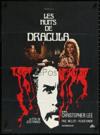 1a2404 COUNT DRACULA French 23x31 1971 directed by Jesus Franco, Christoper Lee as the vampire!