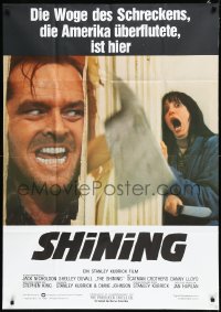 1a1685 SHINING German 33x47 1980 Stephen King & Kubrick horror masterpiece, crazy Jack Nicholson!