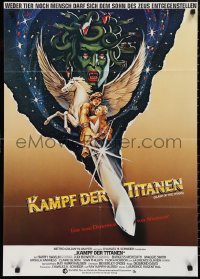 1a0560 CLASH OF THE TITANS German 1981 Ray Harryhausen, different art by Huyssen