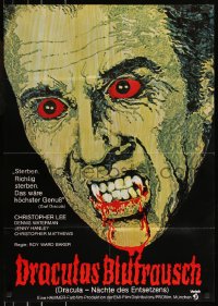 1a0565 SCARS OF DRACULA German R1970s different art of vampire Christopher Lee, Hammer horror!