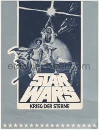 1a0469 STAR WARS German 10x15 poster 1978 classic Tom Jung art with different background, rare!