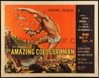 1a2074 AMAZING COLOSSAL MAN 1/2sh 1957 AIP, Bert I. Gordon, different art of the giant by Kallis!