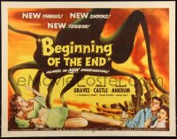 1a2081 BEGINNING OF THE END 1/2sh 1957 the U.S. may use the A-bomb to destroy the giant bugs!