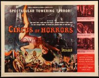 1a2089 CIRCUS OF HORRORS 1/2sh 1960 wild horror art of super sexy trapeze girl hanging by neck!