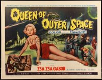1a2149 QUEEN OF OUTER SPACE style B 1/2sh 1958 sexy Zsa Zsa Gabor on Venus, Ben Hecht & Beaumont!