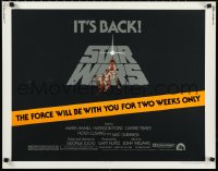 1a2165 STAR WARS 1/2sh R1981 George Lucas, art by Tom Jung, force is with you for two weeks only!