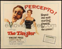 1a2169 TINGLER style A 1/2sh 1959 Vincent Price, William Castle, presented in Percepto!