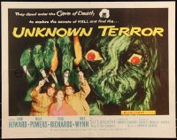 1a2172 UNKNOWN TERROR 1/2sh 1957 they dared enter the Cave of Death to explore secrets of HELL!