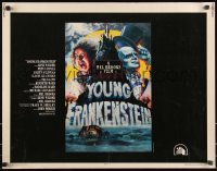 1a2176 YOUNG FRANKENSTEIN 1/2sh 1974 Mel Brooks, Alvin art of Gene Wilder, Peter Boyle & Feldman!