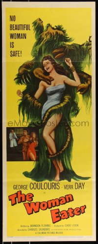 1a1815 WOMAN EATER insert 1959 art of wacky tree monster eating super sexy woman, ultra rare!