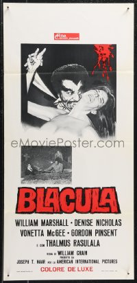 1a1819 BLACULA Italian locandina 1973 black vampire William Marshall is deadlier than Dracula!