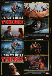 1a1881 ARMY OF DARKNESS set of 5 Italian 19x26 pbustas 1993 Sam Raimi cult classic, Bruce Campbell!