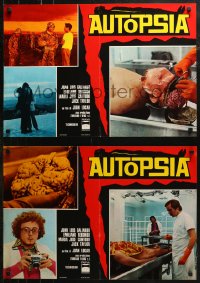 1a1877 AUTOPSY group of 6 Italian 18x27 pbustas 1974 Juan Logar's Autopsia, gory images!