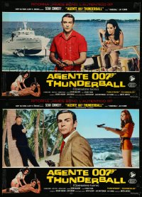 1a2283 THUNDERBALL set of 7 Italian 19x27 pbustas 1965 Sean Connery as James Bond, Claudine Auger