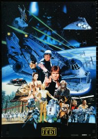 1a2049 RETURN OF THE JEDI style A Japanese 1983 completely different montage, Yamakatsu commercial!