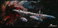 1a1863 BLACK HOLE Japanese 14x29 1980 Disney sci-fi, cool different art of ship in space!