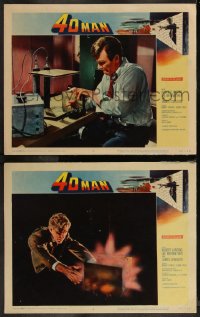 1a1025 4D MAN 2 LCs 1959 cool special effects images of Robert Lansing putting hand through metal!