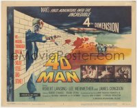 1a0712 4D MAN TC 1959 best special effects art of Robert Lansing walking through wall of stone!